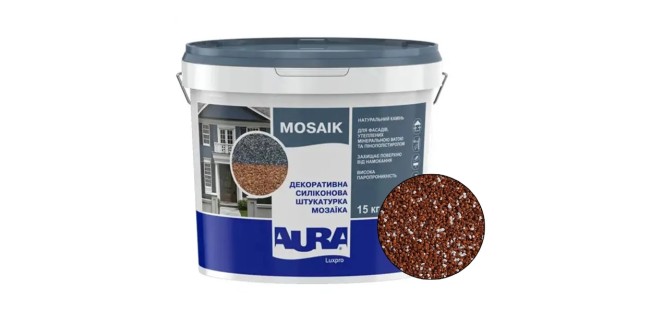 Декоративна силіконова штукатурка мозаїка (байрамікс) Aura Luxpro Mosaik М15, колір B248, 1,5 мм, 15 кг Декоративна силіконова штукатурка мозаїка (байрамікс) Aura Luxpro Mosaik М15, колір B248, 1,5 мм, 15 кг