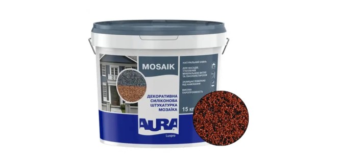 Декоративна силіконова штукатурка мозаїка (байрамікс) Aura Luxpro Mosaik М15, колір B253, 1,5 мм, 15 кг