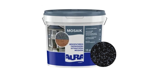 Декоративна силіконова штукатурка мозаїка (байрамікс) Aura Luxpro Mosaik М15, колір B256, 1,5 мм, 15 кг Декоративна силіконова штукатурка мозаїка (байрамікс) Aura Luxpro Mosaik М15, колір B256, 1,5 мм, 15 кг