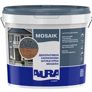 Декоративна силіконова штукатурка мозаїка (байрамікс) Aura Luxpro Mosaik М15, колір B235, 1,5 мм, 15 кг