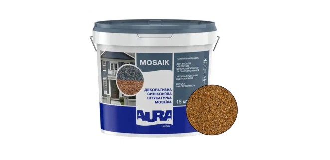 Декоративна силіконова штукатурка мозаїка (байрамікс) Aura Luxpro Mosaik М10, колір S107, 1,0 мм, 15 кг Декоративна силіконова штукатурка мозаїка (байрамікс) Aura Luxpro Mosaik М10, колір S107, 1,0 мм, 15 кг