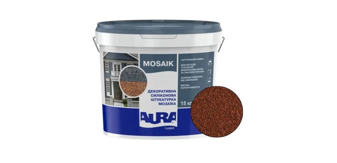 Декоративна силіконова штукатурка мозаїка (байрамікс) Aura Luxpro Mosaik М10, колір S109, 1,0 мм, 15 кг Декоративна силіконова штукатурка мозаїка (байрамікс) Aura Luxpro Mosaik М10, колір S109, 1,0 мм, 15 кг