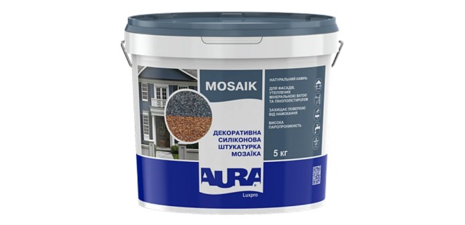 AURA Luxpro Mosaik, силіконова база для штукатурки "мозаїка", 5 кг