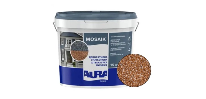 Декоративна силіконова штукатурка мозаїка (байрамікс) Aura Luxpro Mosaik М10, колір S137, 1,0 мм, 15 кг Декоративна силіконова штукатурка мозаїка (байрамікс) Aura Luxpro Mosaik М10, колір S137, 1,0 мм, 15 кг