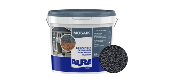 Декоративна силіконова штукатурка мозаїка (байрамікс) Aura Luxpro Mosaik М10, колір S149, 1,0 мм, 15 кг