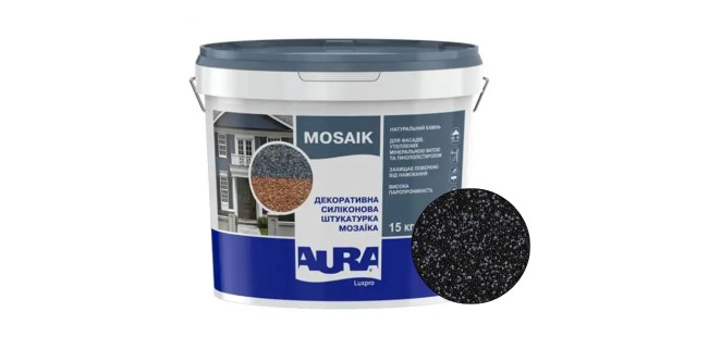 Декоративна силіконова штукатурка мозаїка (байрамікс) Aura Luxpro Mosaik М10, колір S154, 1,0 мм, 15 кг Декоративна силіконова штукатурка мозаїка (байрамікс) Aura Luxpro Mosaik М10, колір S154, 1,0 мм, 15 кг