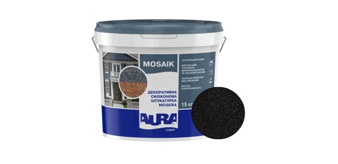 Декоративна силіконова штукатурка мозаїка (байрамікс) Aura Luxpro Mosaik М10, колір S101, 1,0 мм, 15 кг