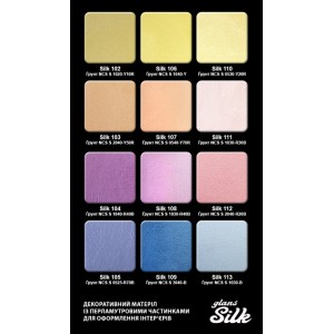 Декоративне покриття Мокрий шовк Aura Silk Glans з шовковистим блиском та перламутровим ефектом срібне 10 л (11,9 кг)