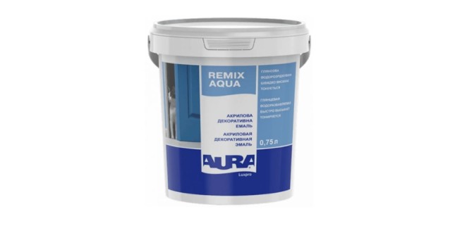 Акрилова емаль Aura Luxpro Remix Aqua глянсова 0.75 л Акрилова емаль Aura Luxpro Remix Aqua глянсова 0.75 л