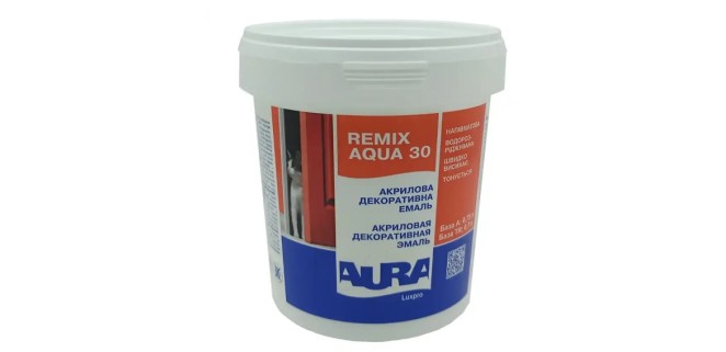 Акрилова емаль Aura Luxpro Remix Aqua 30 напівматова 0.75 л Акрилова емаль Aura Luxpro Remix Aqua 30 напівматова 0.75 л
