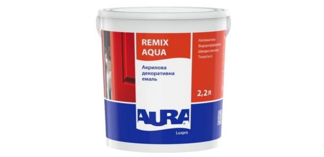 Емаль акрилова Aura LuxPro Remix Aqua TR 2.2 л Емаль акрилова Aura LuxPro Remix Aqua TR 2.2 л
