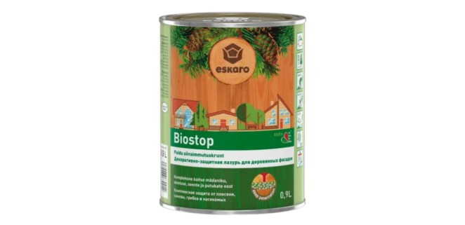 Грунтовка біозахисна для деревини Eskaro  BIOSTOP, 0,9 л, безбарвний