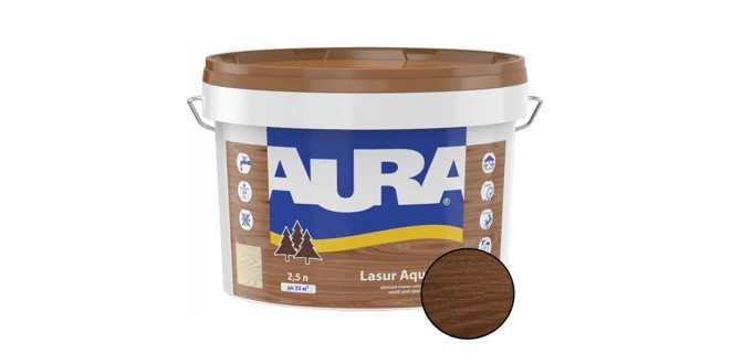 Лазур для дерева Aura Lasur Aqua кипарис 2,5 л