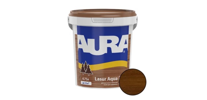 Лазур для дерева Aura Lasur Aqua горіх 0,75 л