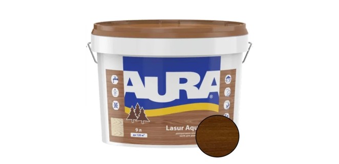 Лазур для дерева Aura Lasur Aqua горіх 9 л