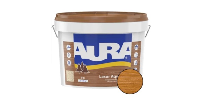 Лазур для дерева Aura Lasur Aqua тік 9 л