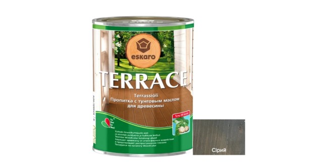 Олія для терас Aura Terrace, 0,9 л, сірий