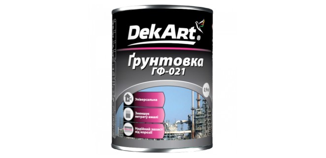 Грунтовка ГФ-021 DekArt (сіра) 0,9 кг