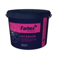 Фарба інтер'єрна високоякісна водно-дисперсійна акрилова Farbex Interior, 7 кг
