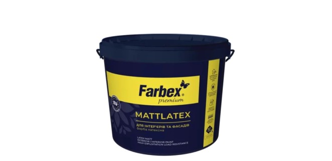 Латексна фарба Farbex Mattlatex біла, 14 кг