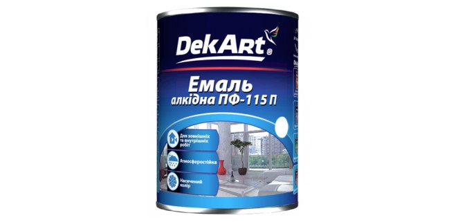 Емаль алкідна ПФ-115П DekArt (жовто-коричнева) 0,9 кг Емаль алкідна ПФ-115П DekArt (жовто-коричнева) 0,9 кг