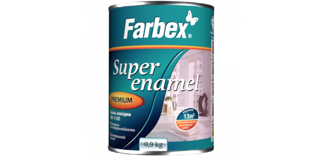 Емаль алкідна ПФ-115П Farbex (Фарбекс) салатова 0,9 кг Емаль алкідна ПФ-115П Farbex (Фарбекс) салатова 0,9 кг