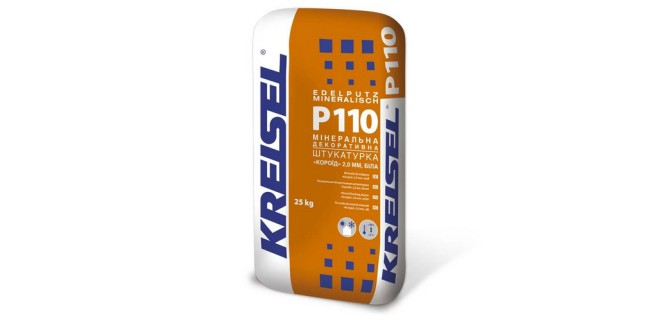 Мінеральна декоративна штукатурка (2 мм короїд) Kreisel P 110 , 25 кг