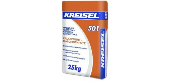Машинна цементно-вапняна штукатурка Kreisel 501 (25 кг)
