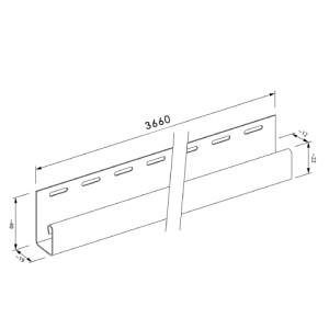 Планка J-trim FaSiding 3,66 м (коричнева) Планка J-trim FaSiding 3,66 м (коричнева)