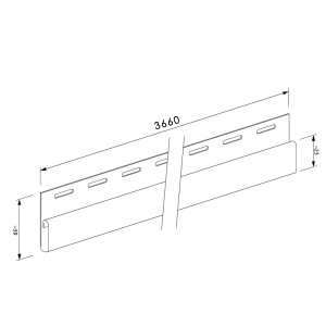 Планка фінішна FaSiding 3,66 м (10 кольорів) Планка фінішна FaSiding 3,66 м (10 кольорів)
