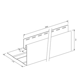 Планка білявіконна мала FaSiding WoodHouse 0,115х3,05 м Біла