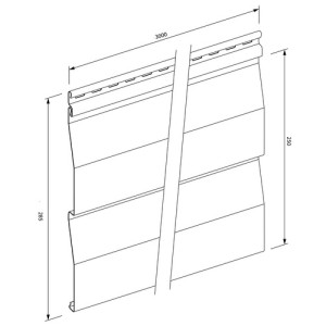 Панель FaSiding WoodHouse 3х0,25 м Морений дуб