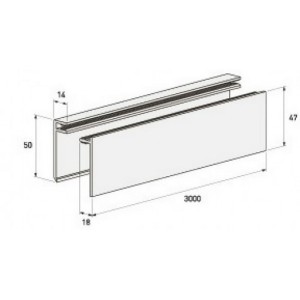 Планка финишная Solid System 3 м (под светлый и темный шов) 