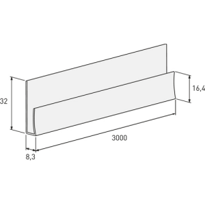 Планка стартовая Solid System 3 м (под светлый и темный шов) 