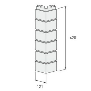 Угол внешний Solid System 0,42 м (в цвет панелей) 