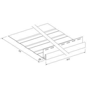 Планка навесная S-16 3,05 м System Max-3 (белая)