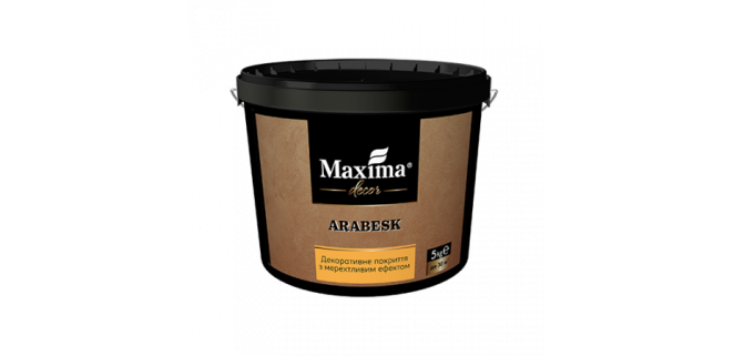 Декоративна штукатурка Maxima Arabesk з мерехтливим ефектом, срібло, 5 кг, до 30 м²