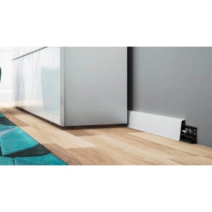 Плінтус  ПВХ Arbiton INDO 70 мм  01 Білий глянець, 2,5 метри