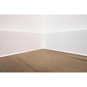 Плінтус  ПВХ Arbiton INDO 70 мм  01 Білий глянець, 2,5 метри