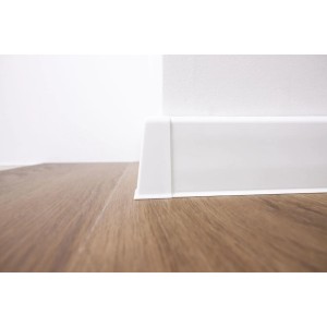 Плінтус  ПВХ Arbiton INDO 70 мм  01 Білий глянець, 2,5 метри