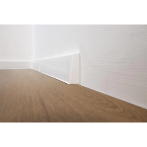 Плінтус  ПВХ Arbiton INDO 70 мм  01 Білий глянець, 2,5 метри