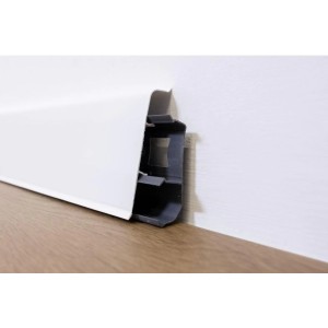 Плінтус  ПВХ Arbiton INDO 70 мм  01 Білий глянець, 2,5 метри