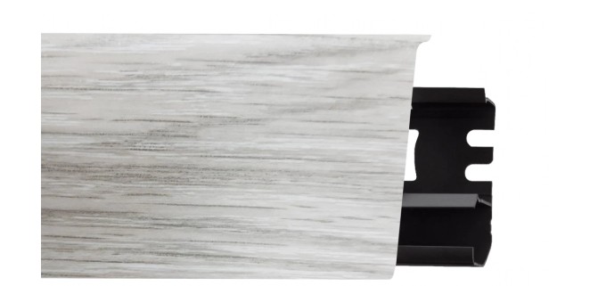 Плінтус  ПВХ Arbiton INDO 70 мм  02 Ясен Північний, 2,5 метри