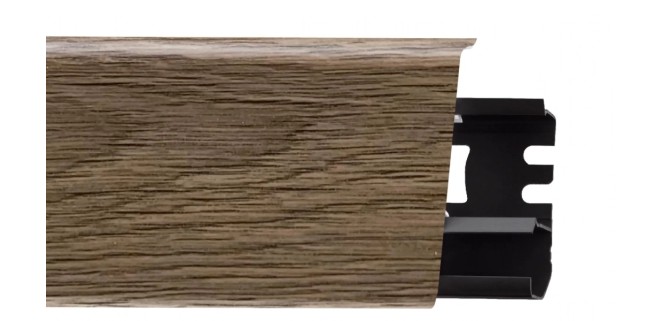 Плінтус  ПВХ Arbiton INDO 70 мм 12 Дуб Темний, 2,5 метри