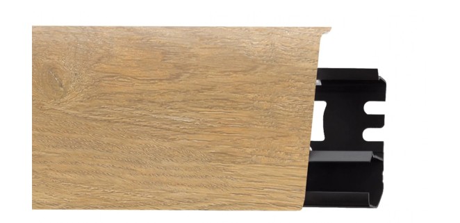 Плінтус  ПВХ Arbiton INDO 70 мм 154 Дуб Сієрра, 2,5 метри