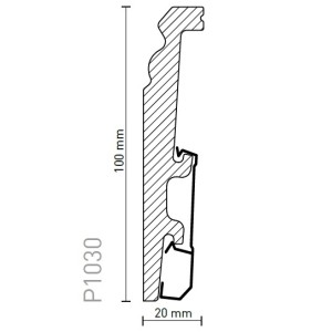  Плінтус  під покраску Arbiton VEGA 100 мм P1030, 2,4 метри