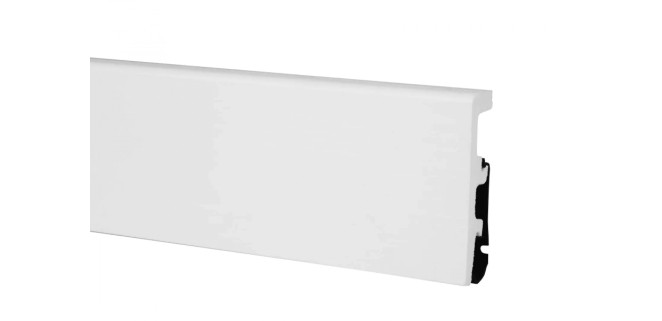  Плінтус  ПВХ Arbiton INTEGRA 80 мм 01 Білий, 2,4 метри