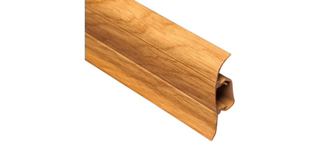 Плінтус ТІС 56 мм з резинкою дуб шервуд 08, 2,5 м