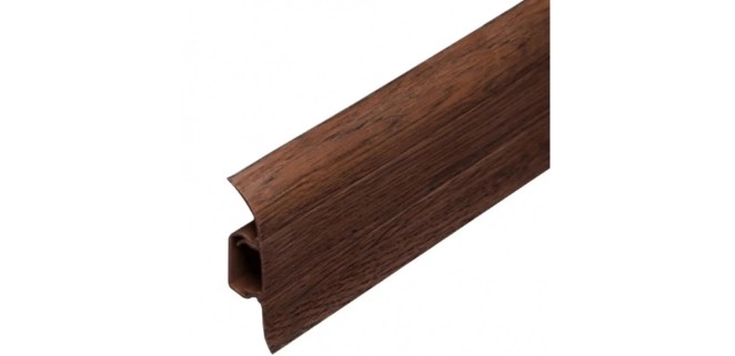Плінтус ТІС  56 мм з резинкою венге 04, 2,5 м