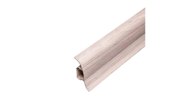 Плінтус ТІС 56 мм з резинкою дуб білий 14, 2,5 м Плінтус ТІС 56 мм з резинкою дуб білий 14, 2,5 м